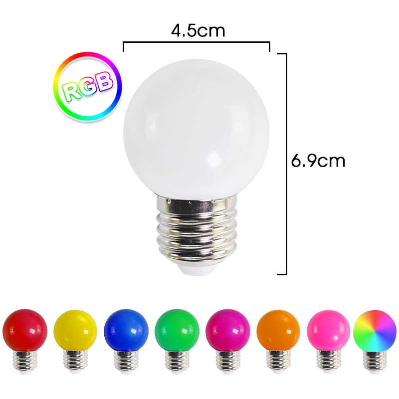 10 шт./лот Светодиодная лампа 3 Вт цветная лампада Ampoule E27 RGB SMD 2835 фонарик домашний