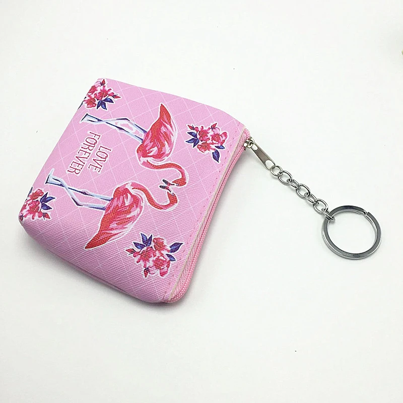 

New Sweet Flamingo Coin Purses Kids Small Wallets Mini Purse Child Girls Zipper Pouch Card Bag