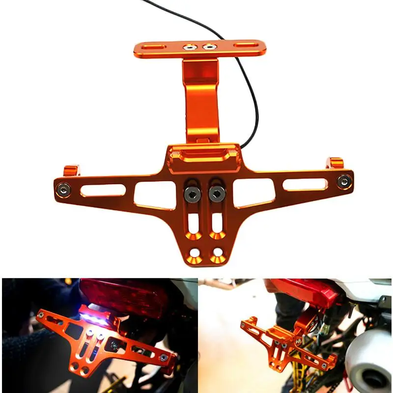 Универсальный держатель заднего номерного знака мотоцикла w/индикатор освещения