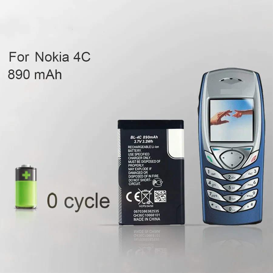 Аккумулятор для телефона PINZHENG BL 4C Nokia BL4C 5100 6100 1202 1265 1325 сменный аккумулятор 4C|bl 4c