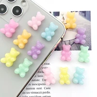 40pcs jelly color simulation resin bear ornaments diy crafts supplies phone shell patch arts kids hair accessories materials