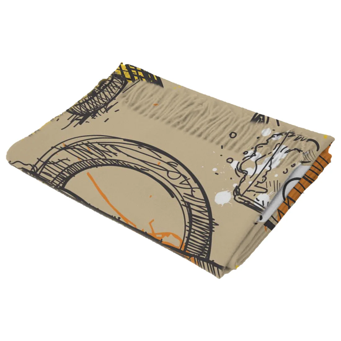 Женский кашемировый шарф осень зима хиджаб обертывание винтажный текст пивные