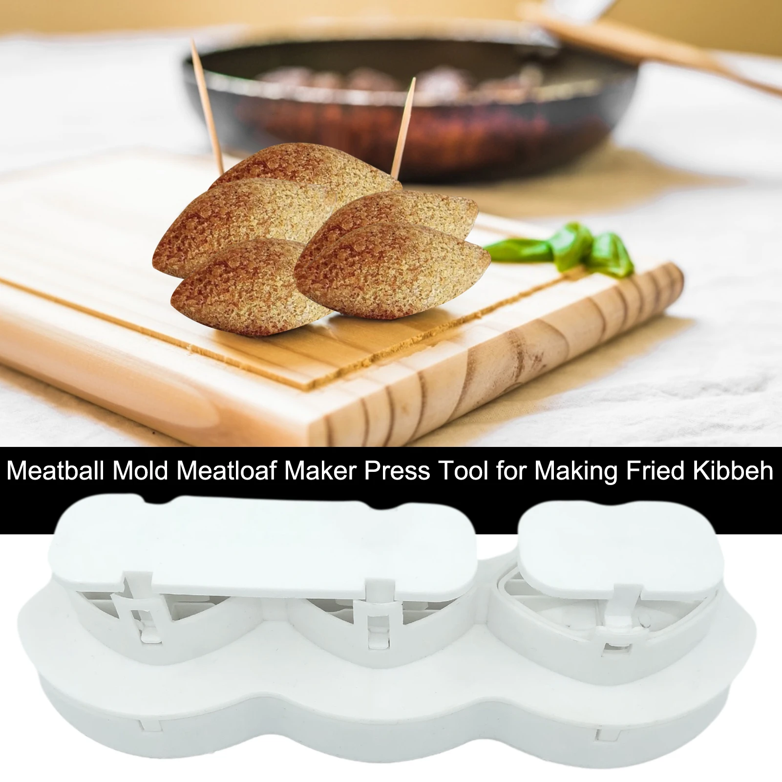 

1PCS Meatball Maker Mold Manual Kibbeh Meatloaf Mold Maker Press Minced Meat Processor Cake Desserts Kitchen Tools Home Meat Pie
