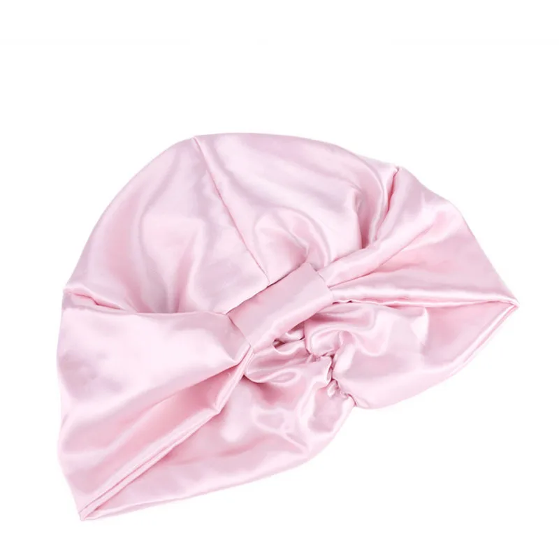 

New Double-Layer Elastic Satin Tam-O'-Shanter Imitation Silk Pile Cap Nightcap TJM-433 Wholesale