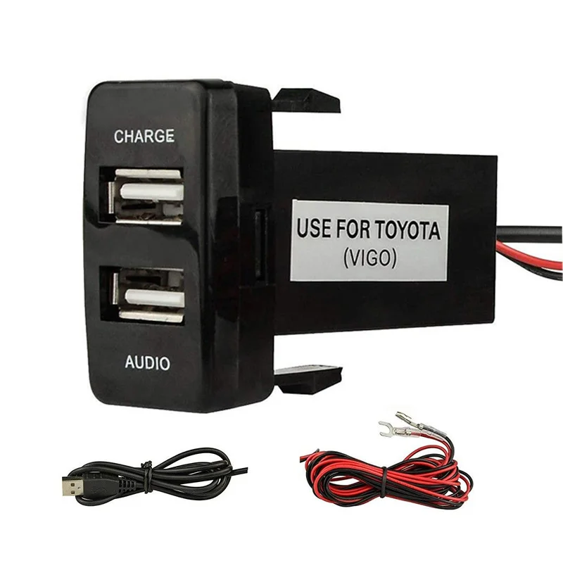 Автомобильное зарядное устройство с двумя USB-портами 2 1 А автомобильный адаптер