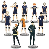 21cm anime haikyuu acrylic desk stand figures models volleyball teenagers figures plate holder stand model plate decor gift