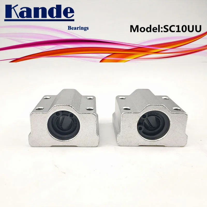 Kande подшипники 2 шт. SC10UU SCS10 UU линейного движения шариковых подшипников скользящая