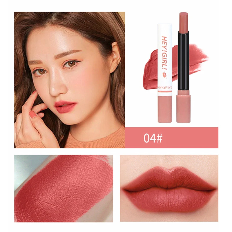 

4 Colors/set Matte Liquid Lipstick Moisture Cosmetic Lips Makeup Waterproof Smoke Velvet Lip Gloss Tube Lipstick