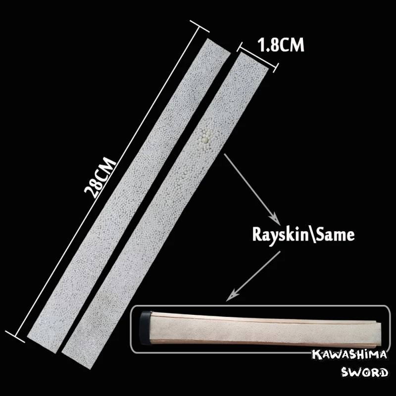 Японский меч Tsuka с такой же деревянной ручкой обернутый натуральный морской скат