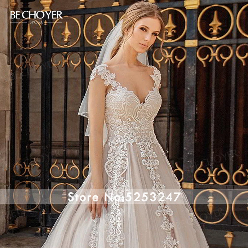Винтажное свадебное платье с аппликацией Vestido de Noiva кружевное ТРАПЕЦИЕВИДНОЕ для