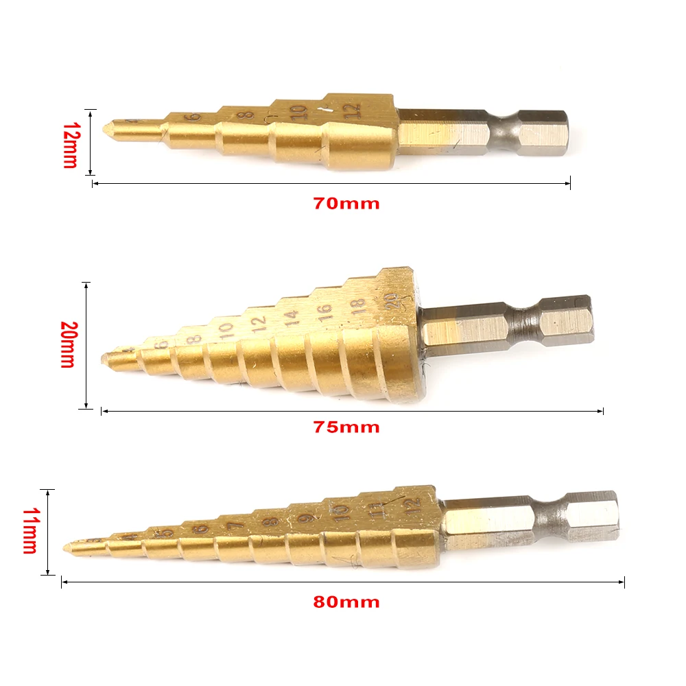 

4342 Hexagonal Shank Titanium 3-Piece Set Hand Tool
