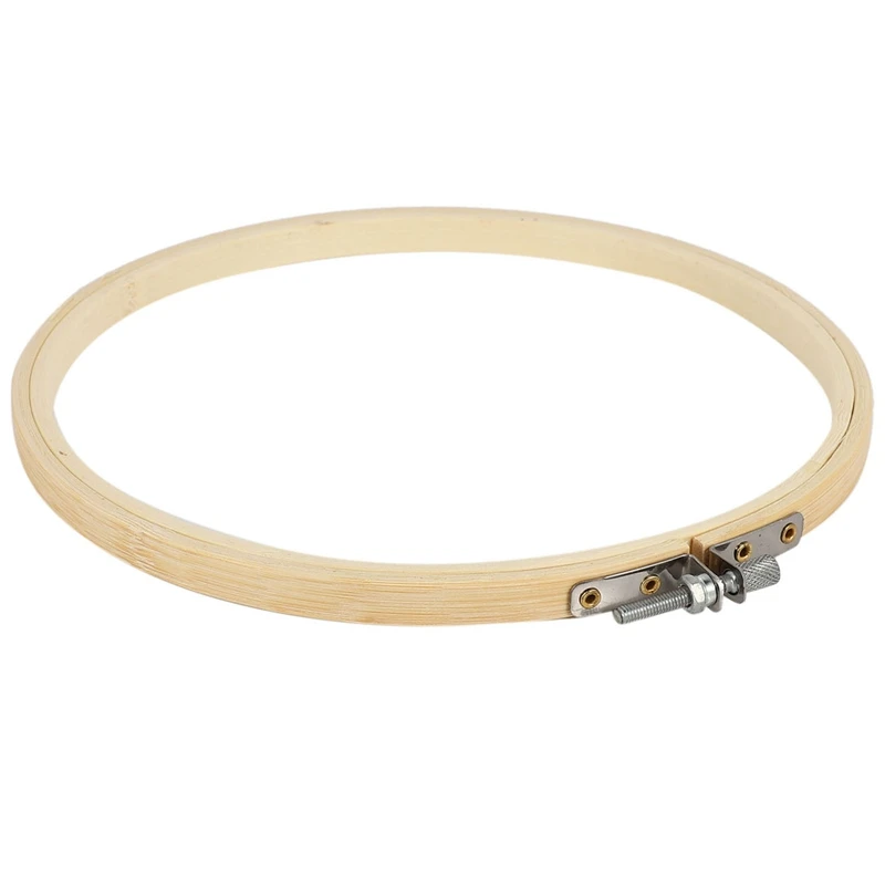 

10 Pieces 6.7inch 17cm Round Wooden Embroidery Hoops Set Bulk Wholesale Adjustable Bamboo Circle Cross Stitch Hoop Ring