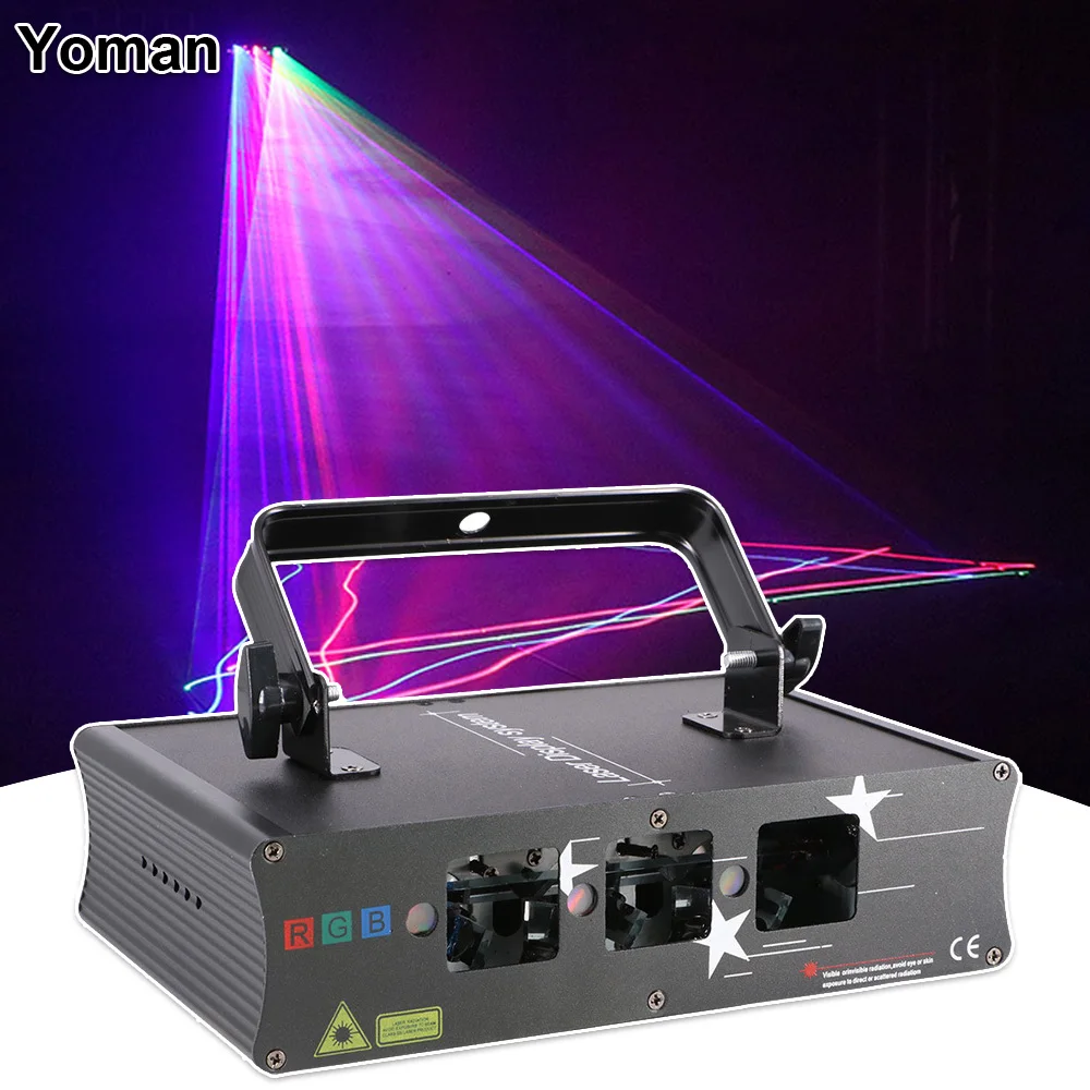 

Three Heads Three Holes Scanning Pattern Laser Light Starry Sky Effect Laser Projector DJ Disco Bar DMX512 indoor Stage Lamp