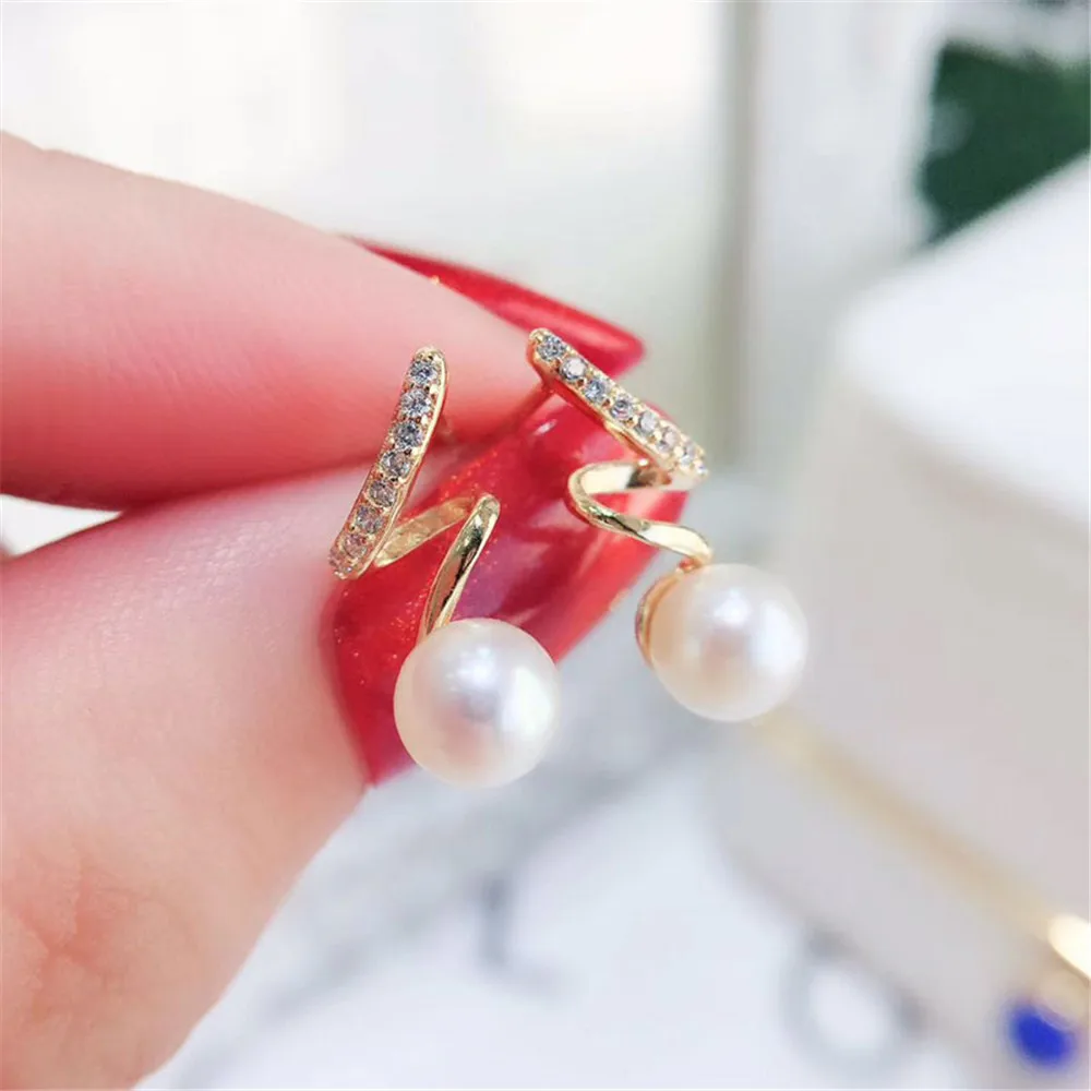 

Plated Silver Earrings Mountings Pearl Ear Wires Earrings Hook Findings Settings for DIY Stud Earrings Jewelry Making Findings