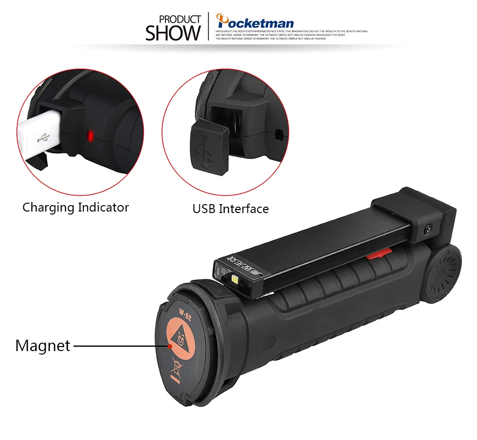 8000лм рабочий светильник USB COB светодиодный с магнитной вспышкой 5 режимов ультра