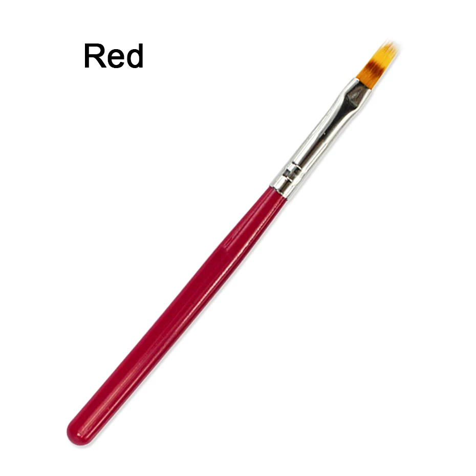 

1pcs Nail Brush Pen UV Gel Gradient Bloom Nail Art Painting Wood Handle Nylon Hair Black White Red Draw Manicure Nail Tool JI285