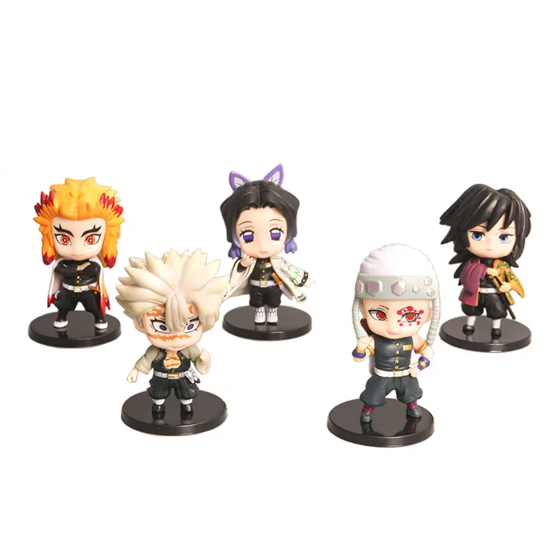 

Figurine Demon Slayer Toys for Children PVC Q Version 5 Style/Set 16 Years Old Calendar 2022 Anime Christmas Action Toy Figures