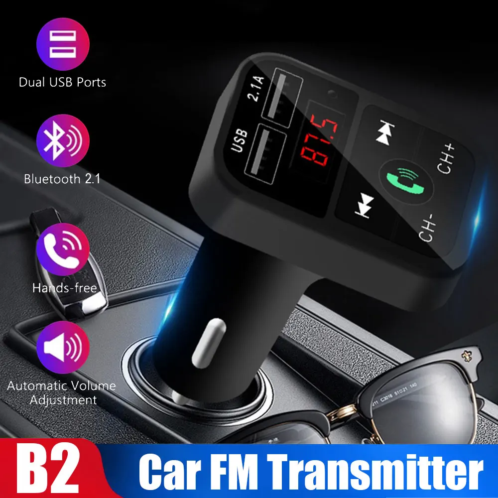 Автомобильное зарядное устройство fm передатчик Bluetooth приемник USB Mp3 плеер