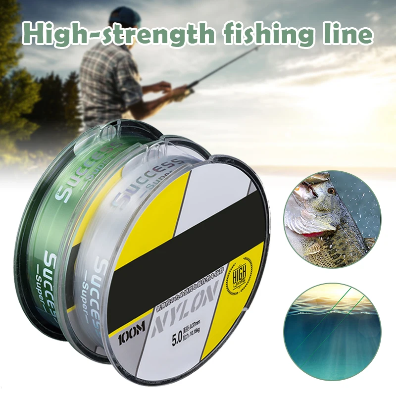 

100M Transparent Nylon Fishing Line Original Silks Main Line Sub Line High Strength Fishing Sea Rod