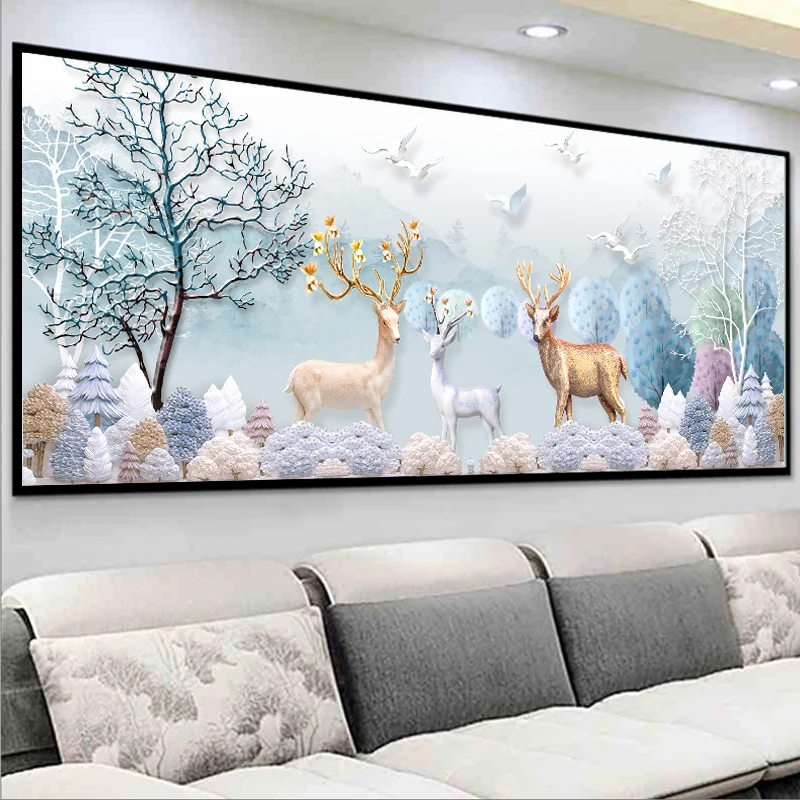 Набор для алмазной вышивки счастливый олень|Алмазная мозаика и вышивка| |