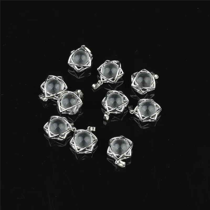 10 шт. Подвеска из натурального камня с шестиконечными звездами полый умный