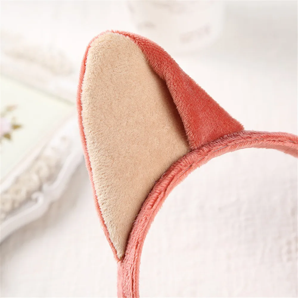 Повязка для волос с животными лисами и кошачьими ушками |