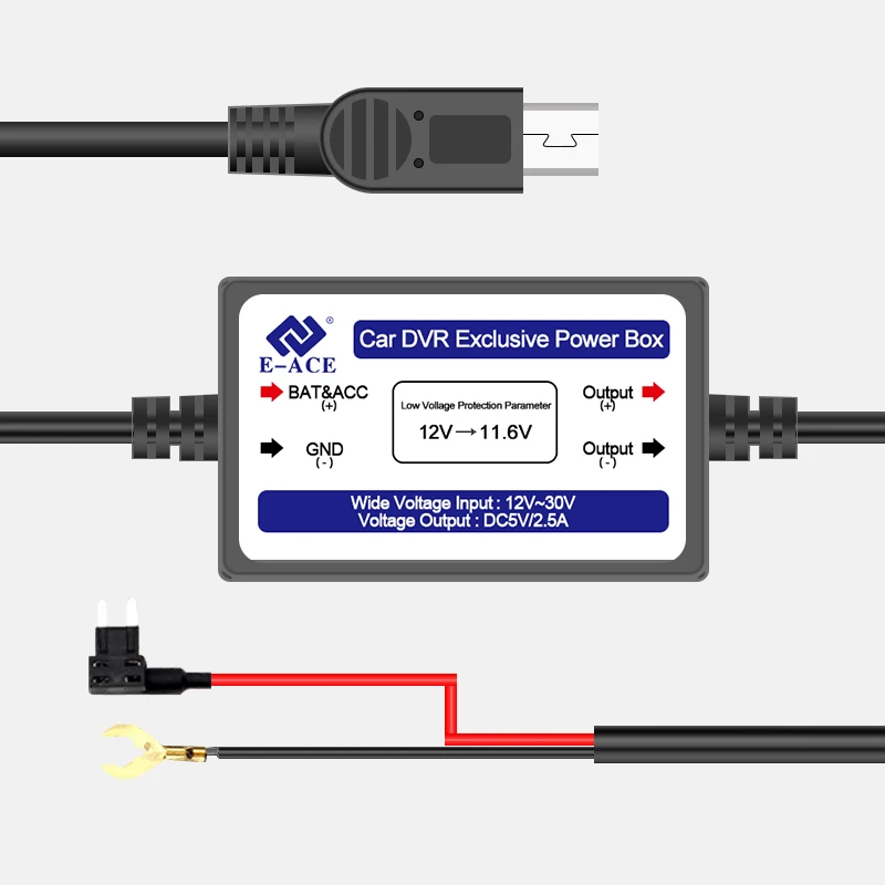 E-ACE Z01 понижающая линия для Dash камеры мини USB Трансформаторы автомобильных