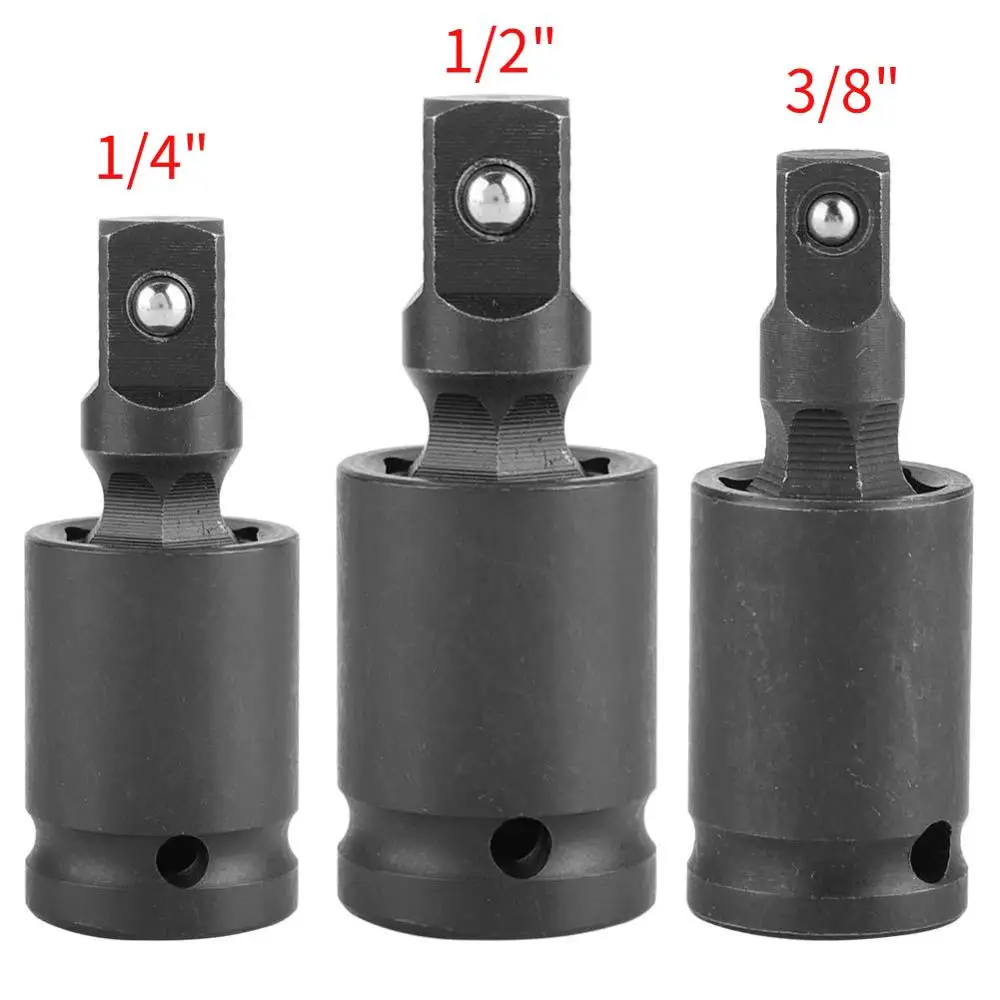 

3pcs 1/4" 3/8" 1/2" Wrench Socket Adapter Phosphating Chromium Molybdenum Steel Pneumatic Wrench Universal Joint hand Tool