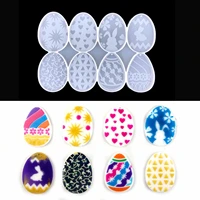 easter keychain epoxy crystal resin mold for diy easter egg rabbit key pendant decoration silicone mold