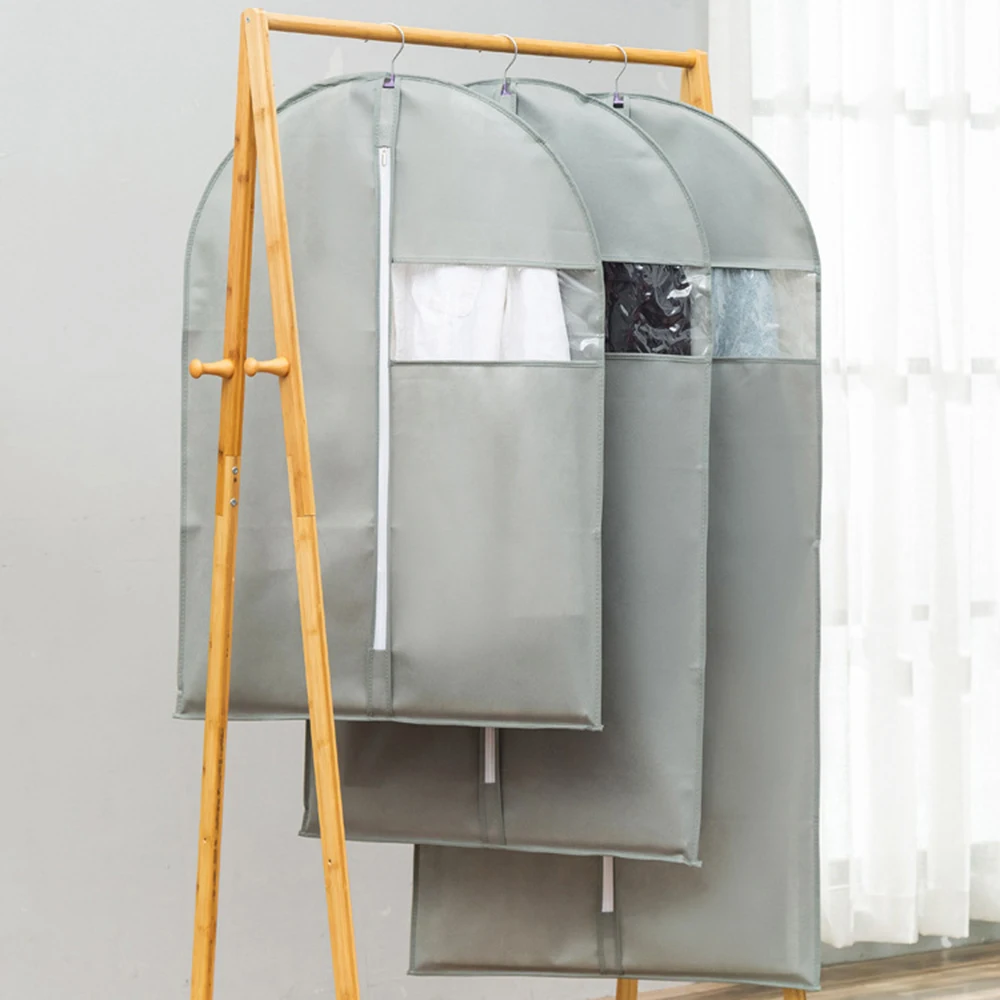 Бытовой пылезащитный чехол для одежды шкаф пальто чехол для хранения висячий костюм защитный Органайзер Сумка