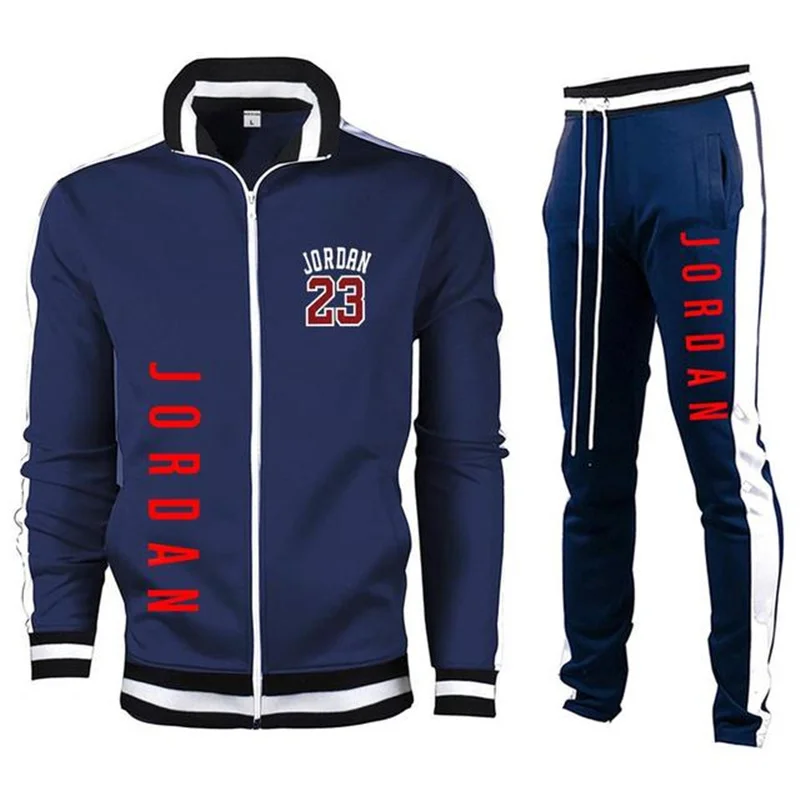

New Men'S 2021 Zip-Up Sweatshirt + Sweatpants Sweatshirt Hoodie Set
