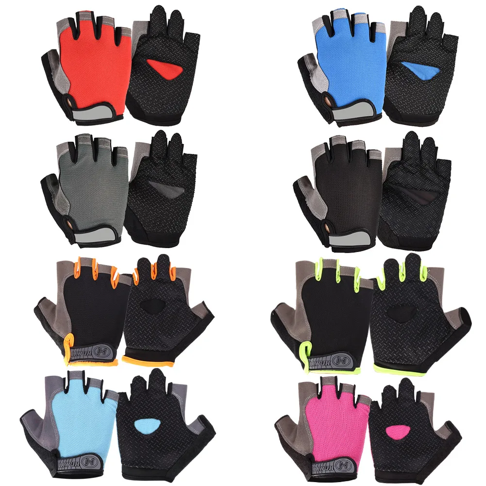 

1 пара Нескользящие перчатки с открытыми пальцами, дышащие сетчатые перчатки для велоспорта, противоударные спортивные перчатки для горног...