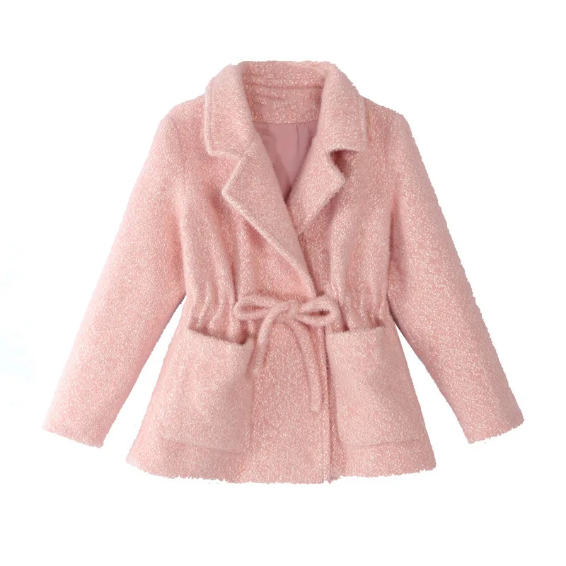 Женское пальто в студенческом стиле короткий свитер для девушек зима 2019|Женские