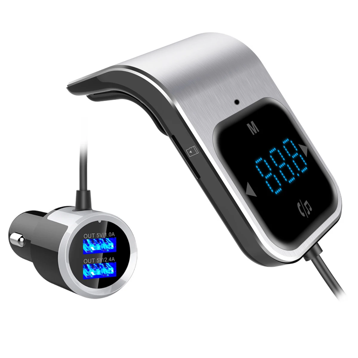 

Wireless Bluetooth FM Transmitter Radio Car Kit MP3 Music Player Dual USB Charger Touch Control