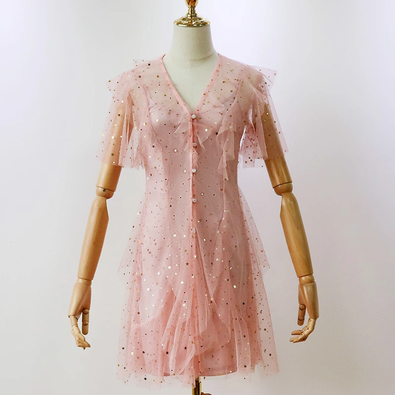 2 шт./компл. розовое и черное свадебное платье Элегантное короткое с v-образным