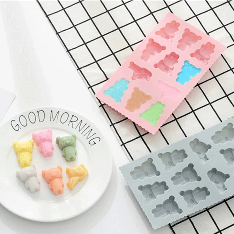 DIY Инструменты для украшения торта Медведь силиконовая форма шоколада помадные