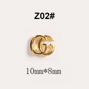 Z02 100 шт./лот 3D сплав пчела корова голова украшение ногтей золотые украшения для ногтей и украшения для ногтей аксессуары для ногтей для художественного оформления ногтей, украшения для ногтей - Цвет: Z02