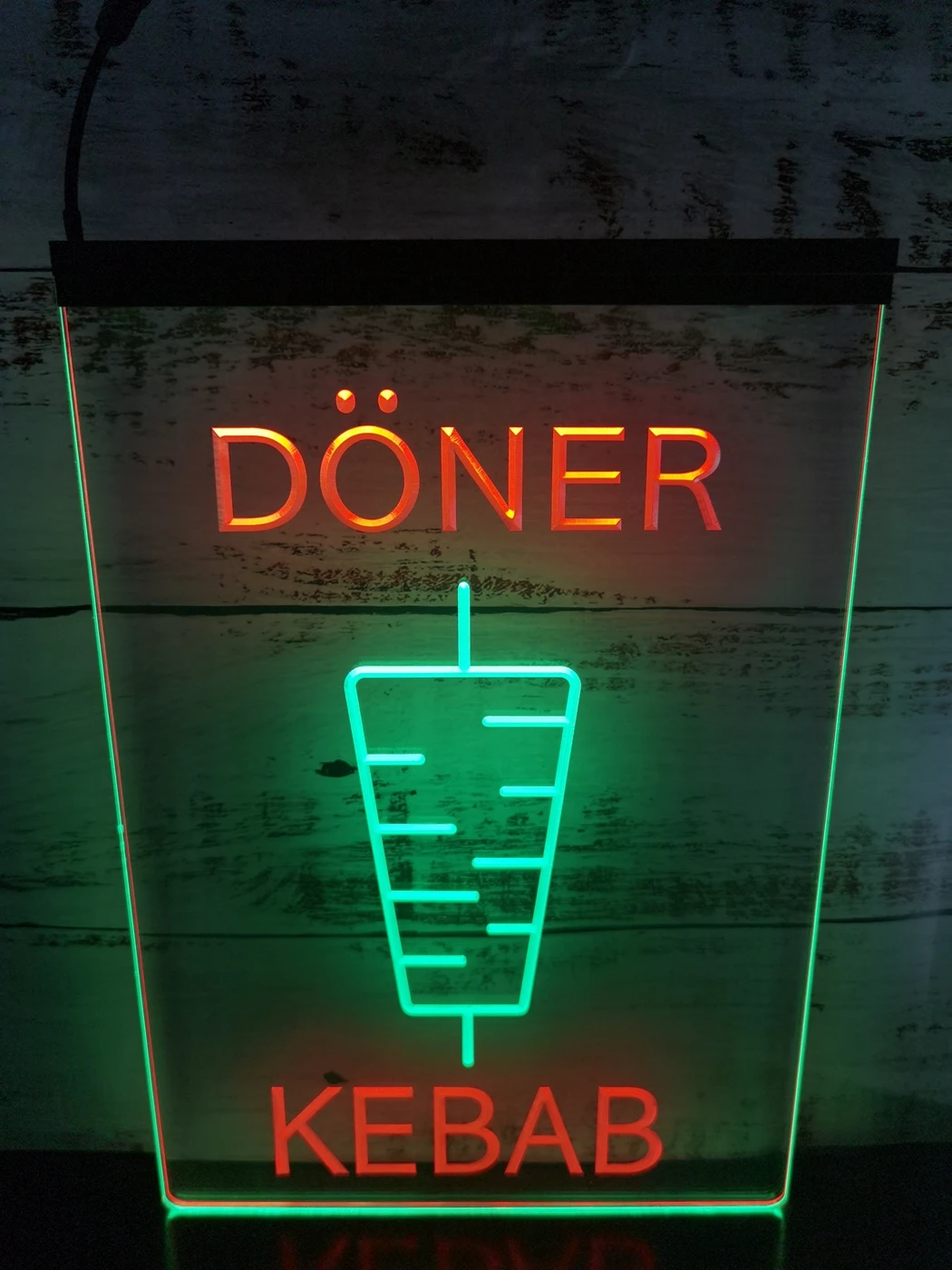 Двухцветная неоновая вывеска 1S014 для украшения бара ресторана кафе Донер кебаб |