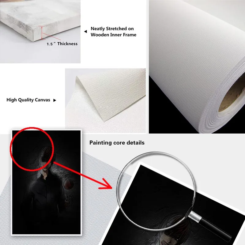 

No Frame Black Swordman Wall Art Print Canvas Painting Nordic Posters and Prints Wall Pictures