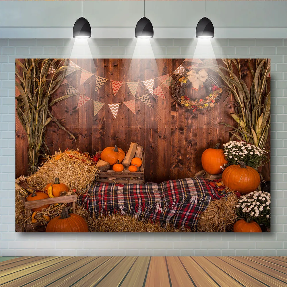 Фон для фотосъемки с изображением тыквы |