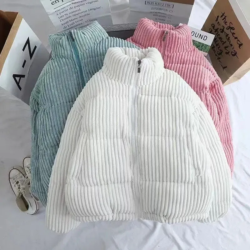 

Женская зимняя Свободная куртка, черная теплая парка большого размера в Корейском стиле, зима 2021