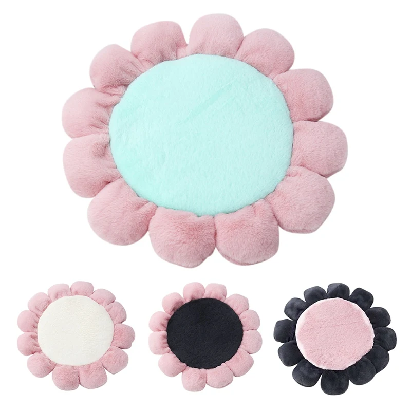 

Fleece Soft Flower Shape Pet Sleeping Mat Cushion Round Beds For Dogs Cats Puppy Comfortable All Seasons Sleeping Pads