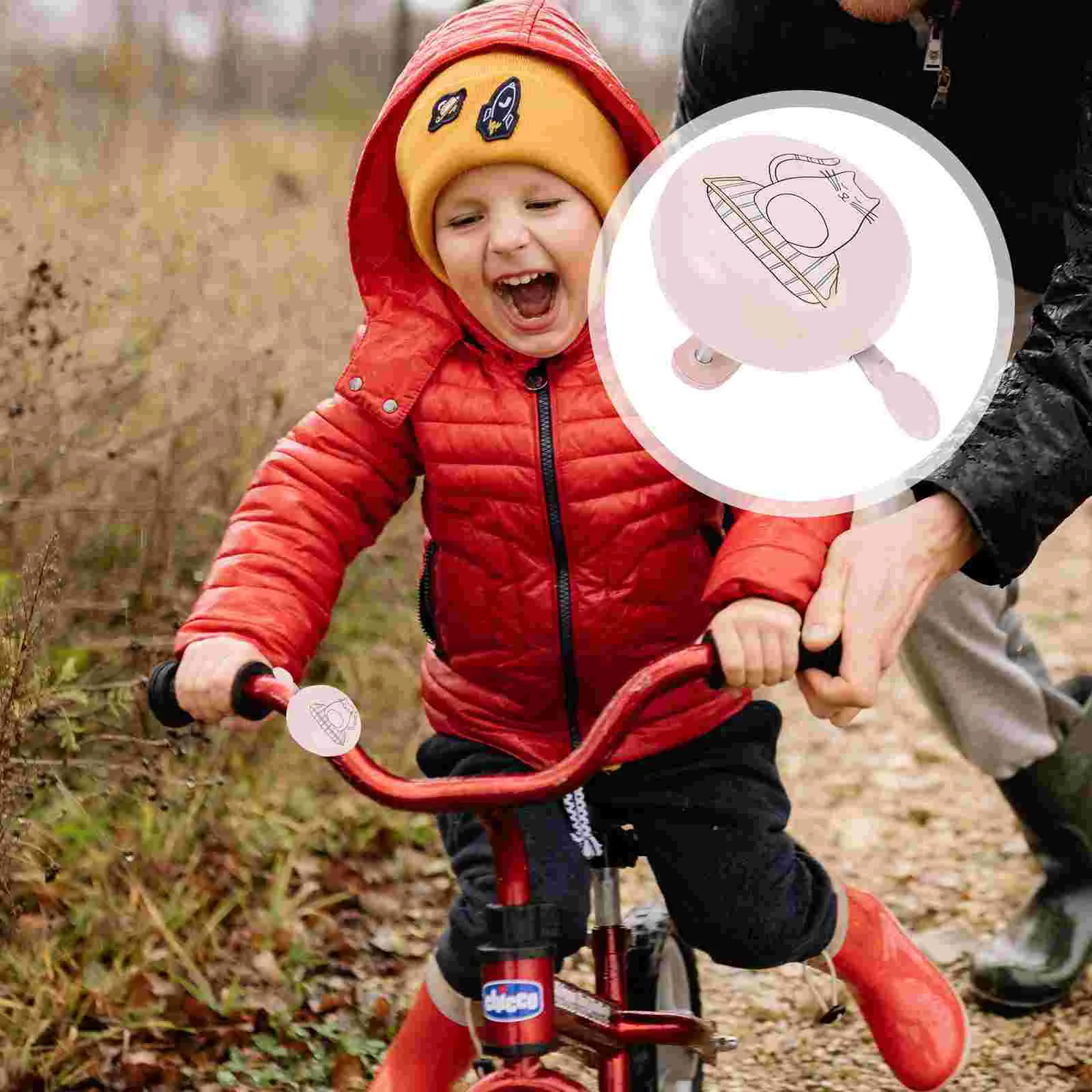 

1pc Kids Bike Bell Lovely Bike Ring Bell Riding Accessory Bell (Random Pattern)