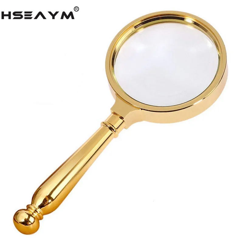 8X металлические высококачественные подарки бронзовые Ручные ювелирные лупы