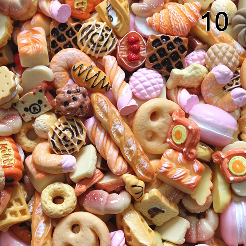 10 шт. милые мини-Конфеты Пончик хлеб кукла пищевые весы миниатюрные аксессуары