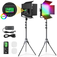 rgb led video light with battery video lighting kit 36000 full color cri 97 for photography streaming video conference lighting