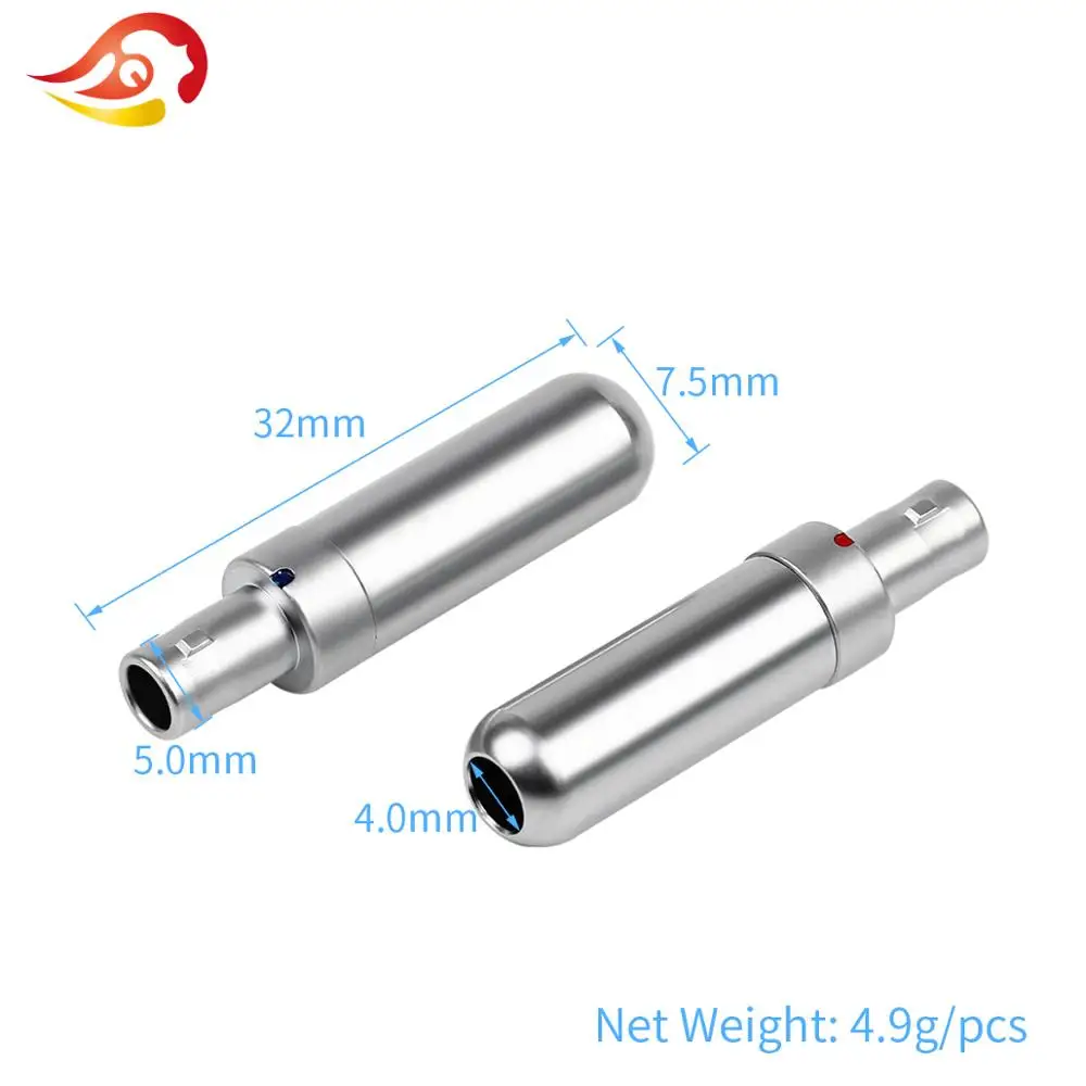 QYFANG Мужской разъем для наушников с проводом разъема для DIY аудио джека, позолоченный металлический адаптер для HD800 HD800s HD820 D1000 HiFi наушников.