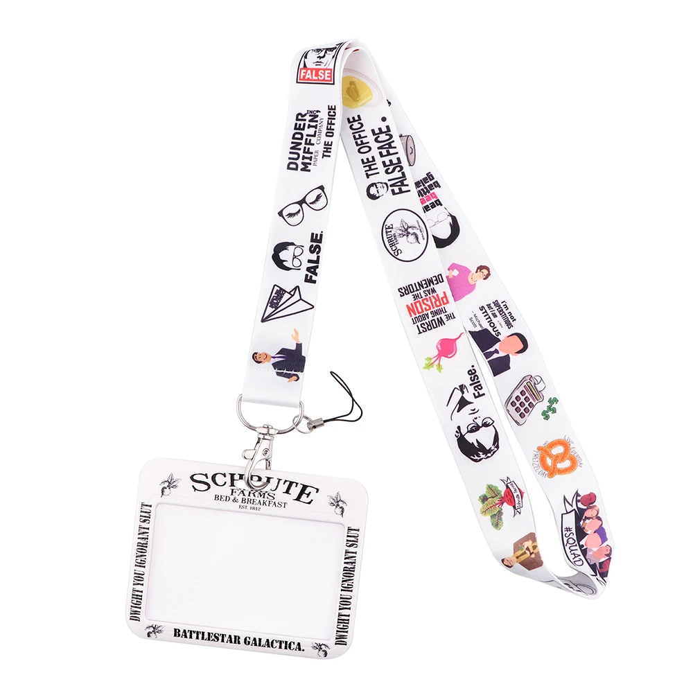 

YL760 The Office TV Show Lanyard Keychain ID Badge Holders Mobile Phone Rope Key Lanyard Neck Straps Key Rings Accessories