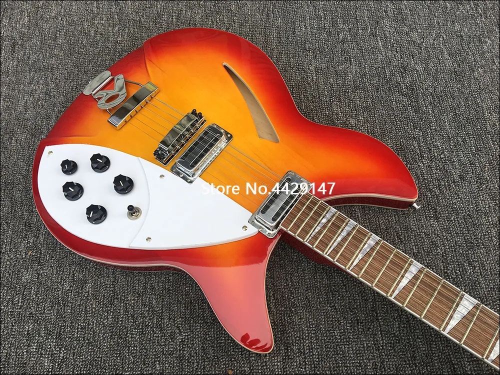 2019 hohe qualität 12 string e gitarre ricken 360 elektrische gitarre kirsche rot körper mit palisander griffbrett kostenloser versand fre