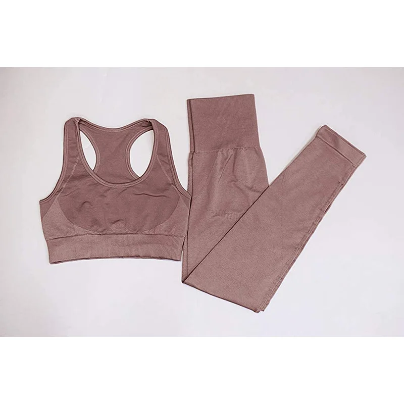 

Womens Workout Sets 2 Piece Seamless Slim Fit Yoga Clothing Outfits Set Fitness Leggins Sport Women Yoga Set Running Tracksui